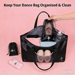 Pointe Shoe Bag - Breathable Mesh Canvas Drawstring Ballet Shoe Bag, Dance Bag for Shoes - DancerInn Kids Dance Accessories - 34917102911671 - 34917102911671