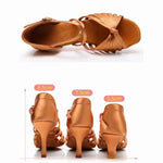 Latin Dancing Shoes for Women - Soft Suede Sole PU Upper Dance Heels for Ballroom Tango Salsa Bachata - 37291281023159 - 37291281023159