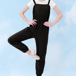 Ballet Warm Up Jumpsuit for Dance - Breathable Cotton Fabric Dance Costume Overalls - DancerInn Black / 4XL - 33060136648887 - 33060136648887