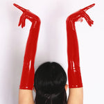 Long Black Leather Gloves - Sexy Shiny Patent Latex Gloves for Halloween Costume, Cosplay & Dance - DancerInn  Women Dance Accessories - 32305116184759 - 32305116184759