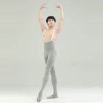 Mens Ballet Leotards - Spandex One-Piece Scoop Neck Bodysuit Dance Gymnastics for Men - DancerInn Grey-XXL - 32420721492151 - 32420721492151