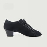 Ballroom Dancing Shoes Men – Latin Dance Shoes for Men Black Lace-Up Salsa Tango Samba Practice Shoes with Split-Sole and Closed Toe - DancerInn  - 32658304336055 - 32658304336055