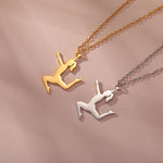 Gymnastic Jewelry & Ballet Jewelry for Ballerina Dancer Gymnast Gold Necklace Rhythmic Stainless Steel  Sport Jewelry - DancerInn  - 32274741625015 - 32274741625015