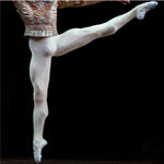 Ballet Tights for Men - Seamless Mens Footed Tights with Elastic Waistband Nylon Gym Training Dance Wear - DancerInn  - 32428276416695 - 32428276416695