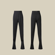 Black Dance Pants - Leopard Wide Leg Pants for Women Latin, Samba, Tango Performance - DancerInn