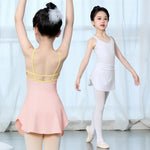 Pull On Ballet Skirt - Ballerina Wrap Skirt for Girls Toddler with Lightweight Chiffon Mesh Elastic Waist for Dance Gymnastics - DancerInn  - 32957537976503 - 32957537976503