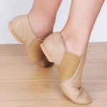 Leather Dance Shoes - Ballet Sneakers Womens with Pigskin Upper 3D Pleated Ultra-Light EVA Sole for Jazz Girls DancerInn - 32210065457335 - 32210065457335
