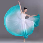 Long Flowy Dance Skirts - Gradient Chiffon Long Ballet Skirt with Big Hem & Double Layer - DancerInn - 34752268173495 - 34752268173495