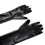 Long Black Leather Gloves - Sexy Shiny Patent Latex Gloves for Halloween Costume, Cosplay & Dance - DancerInn  Women Dance Accessories - 32305116283063 - 32305116283063