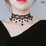 black lace collar necklace jewelry - 36228037935287 - 36228037935287