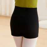 Girls Gymnastics Shorts - High Waisted Dance Shorts with Breathable Stretch Cotton for Toddler & Kids Ballet Yoga - DancerInn  - 32946388828343 - 32946388828343