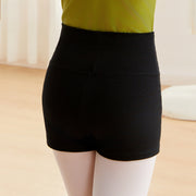 Girls Gymnastics Shorts - High Waisted Dance Shorts with Breathable Stretch Cotton for Toddler & Kids Ballet Yoga - DancerInn