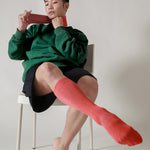 Dancer Socks for Mens Pilates Socks Non-Slip Cotton Elastic Mid-Calf Dancing Socks for Yoga, Fitness, Ballet, Modern Dance - DancerInn  - 32731966832823 - 32731966832823