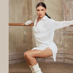 Latin Dance Outfits - Long Sleeve Two Piece Dance Sets for Samba, Rumba, Cha-Cha, and Bullfighting - DancerInn  - 33522324766903 - 33522324766903