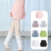 Pull On Ballet Skirt - Ballerina Wrap Skirt for Girls Toddler with Lightweight Chiffon Mesh Elastic Waist for Dance Gymnastics - DancerInn