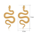 gold snake earrings vintage look - 36339412500663 - 36339412500663
