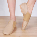 Leather Dance Shoes - Ballet Sneakers Womens with Pigskin Upper 3D Pleated Ultra-Light EVA Sole for Jazz Girls DancerInn - 32210065490103 - 32210065490103