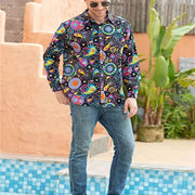 Mens Paisley Shirts - Long Sleeve Vintage Floral Hawaiian Shirts for  Men, Retro 70s Disco Button-Up Casual Hippie Ethnic Style - DancerInn