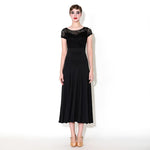 red lace ballroom dress competition black flowy dance dress waltz - 38072192204983 - 38072192204983