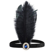 1920s Gatsby Headband - Vintage Feather Dance Costume & Masquerade Hair Accessories for Party DancerInn