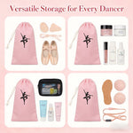 Pointe Shoe Bag - Breathable Mesh Canvas Drawstring Ballet Shoe Bag, Dance Bag for Shoes - DancerInn Kids Dance Accessories - 34917103370423 - 34917103370423