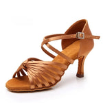 Latin Dancing Shoes for Women - Soft Suede Sole PU Upper Dance Heels for Ballroom Tango Salsa Bachata - 37291280859319 - 37291280859319