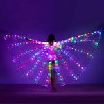 Multicolor LED Lights Belly Dance Isis Wings with Telescopic Sticks for Adults and Children - DancerInn - 26130869485751 - 26130869485751