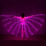 Multicolor LED Lights Belly Dance Isis Wings with Telescopic Sticks for Adults and Children - DancerInn - 26130869026999 - 26130869026999