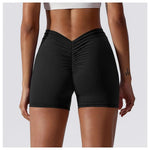High Waist V-Back Scrunch Butt Yoga Shorts for Women Gym Cycling Fitness Activewear Tights - DancerInn - 27070341054647 - 27070341054647