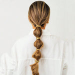 Gold Metal Ponytail Holder & Hair Tie - 4pcs Half-Bend Hair Elastic Rubber Band with Minimal Design DancerInn - 32235439521975 - 32235439521975