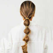 Gold Metal Ponytail Holder & Hair Tie - 4pcs Half-Bend Hair Elastic Rubber Band with Minimal Design DancerInn