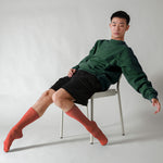 Dancer Socks for Mens Pilates Socks Non-Slip Cotton Elastic Mid-Calf Dancing Socks for Yoga, Fitness, Ballet, Modern Dance - DancerInn  - 32731966767287 - 32731966767287