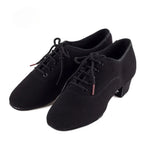 Ballroom Dance Practice Shoes - Soft Sole Breathable Canvas Lace-Up Latin Shoes for Men Salsa Tango Jazz Competition - DancerInn  - 32670725669047 - 32670725669047