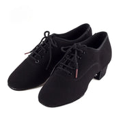Ballroom Dance Practice Shoes - Soft Sole Breathable Canvas Lace-Up Latin Shoes for Men Salsa Tango Jazz Competition - DancerInn