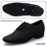 Salsa Dance Shoes for Men - Professional Soft Sole Lace Up Breathable Mesh Ballroom Dancing Shoes for Latin Tango & Modern Dance Practice - DancerInn Suede-Sole-10.5 - 32687990767799 - 32687990767799