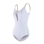 Adult Women's Gymnastics Leotard Ballet Camisole V-Neck Training Suit with Removable Pads BAT2901 - DancerInn - 29413035409591 - 29413035409591