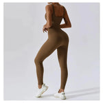 One-Piece Seamless Yoga Suit Stretch Bodysuit Fitness Workout Gym Dance Clothes for Women - DancerInn - 27324555755703 - 27324555755703