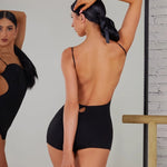 Leotards for Dance Womens Suspender Bodysuit with Built-In Bra Open Back for Latin Salsa Rumba Samba - DancerInn - 34092850643127 - 34092850643127