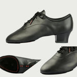 Ballroom Dance Practice Shoes - Soft Sole Breathable Canvas Lace-Up Latin Shoes for Men Salsa Tango Jazz Competition - DancerInn  - 32670725603511 - 32670725603511