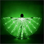 Multicolor LED Lights Belly Dance Isis Wings with Telescopic Sticks for Adults and Children - DancerInn - 26130869420215 - 26130869420215