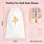 Pointe Shoe Bag - Breathable Mesh Canvas Drawstring Ballet Shoe Bag, Dance Bag for Shoes - DancerInn Kids Dance Accessories - 34917102977207 - 34917102977207