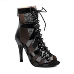 High Heel Dance Shoes - Dance Heels Boots with Open Toe Lace-Up Latin Dance Sandals for Salsa & Jazz DancerInn - 32149817163959 - 32149817163959