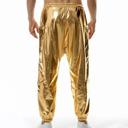 Mens Shiny Pants - Metallic Sweatpants for Dance, Club, Stage, Performance, Rave, Hip Hop, and Streetwear - DancerInn