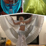 Professional Egyptian Belly Dance Costume ISIS Wings with Sticks for Women and Children - DancerInn - 26552563237047 - 26552563237047