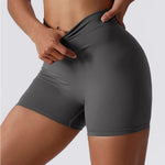 High Waist V-Back Scrunch Butt Yoga Shorts for Women Gym Cycling Fitness Activewear Tights - DancerInn - 27070345019575 - 27070345019575