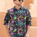 Mens Paisley Shirts - Long Sleeve Vintage Floral Hawaiian Shirts for  Men, Retro 70s Disco Button-Up Casual Hippie Ethnic Style - DancerInn  - 32342828843191 - 32342828843191