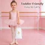 Pointe Shoe Bag - Breathable Mesh Canvas Drawstring Ballet Shoe Bag, Dance Bag for Shoes - DancerInn Kids Dance Accessories - 34917103042743 - 34917103042743