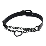 Heart Choker Necklace - Gothic Harajuku PU Collar Punk Rock Choker Chain for Dance Party Club DancerInn - 32249601360055 - 32249601360055