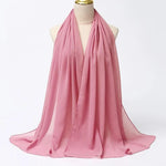 Solid Color Chiffon Hijab Long Wrap Scarf for Muslim Women Ladies Jersey Veil Headscarves - DancerInn - 26737930698935 - 26737930698935