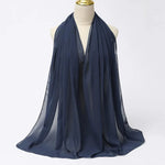 Solid Color Chiffon Hijab Long Wrap Scarf for Muslim Women Ladies Jersey Veil Headscarves - DancerInn - 26737929945271 - 26737929945271